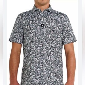 Bad Birdie Men’s Koi Fish Golf Athletic Polo Short Sleeve Shirt Top Size 2XL